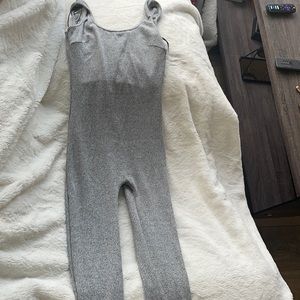 JLUXLABEL | Grey Ribbed Bodysuit